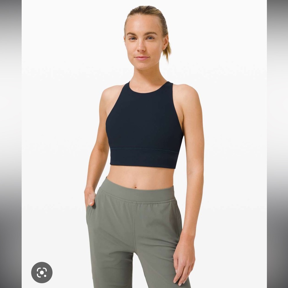 Lululemon Energy Bra High Neck Long Line Ribbed